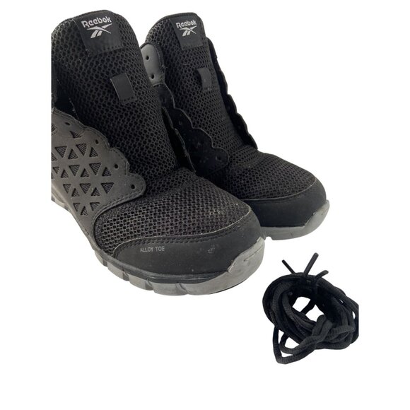 Reebok Work Mens RB4141 Alloy Toe Athletic Safety Shoes Black Size 8W - Picture 8 of 13